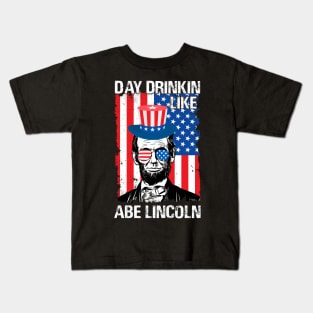 Funny 4th of July Lincoln Kids T-Shirt